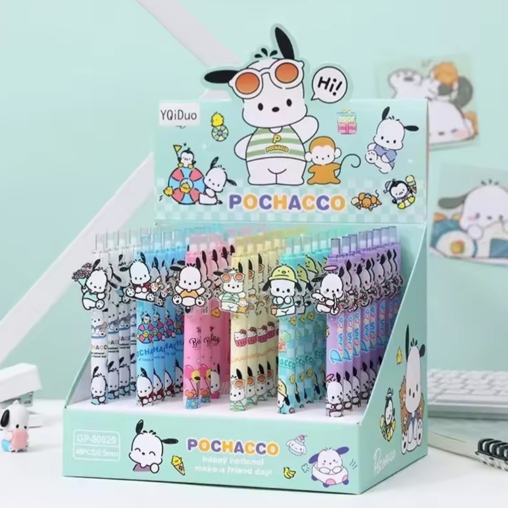 POCHACCO 6-Pack Acrylic Charm Character Pens NEW - Picture 5 of 5